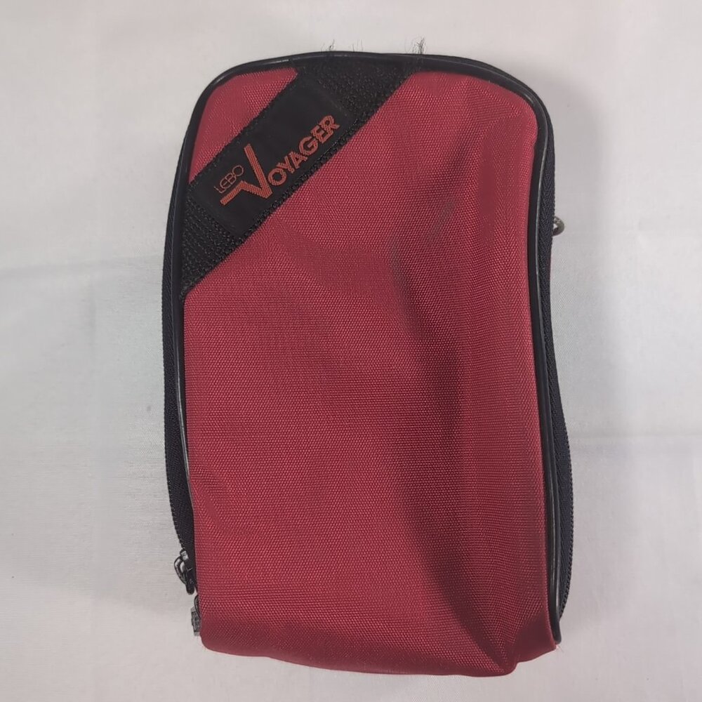 LEBO Voyager Bag Cassette Tape Storage Red Vintage Padded Camera Case Player